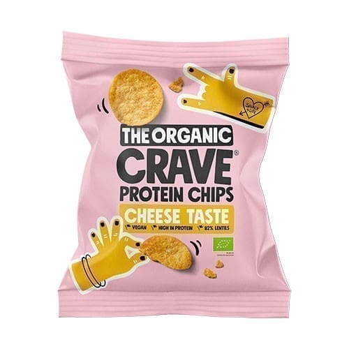 Veganske protein chips m. Cheese Økologisk - 30 gram