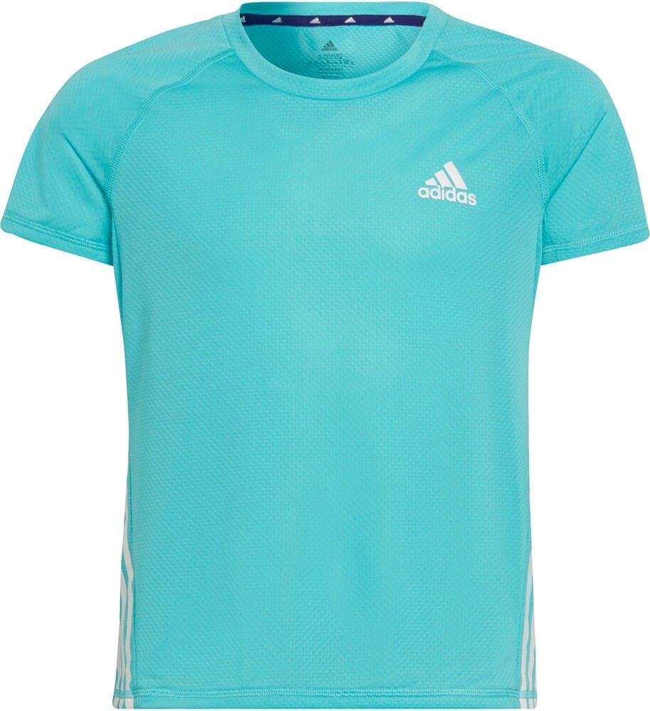 Adidas Aeroready 3stripes Trænings Tshirt Piger Kortærmet Tshirts Blå 164