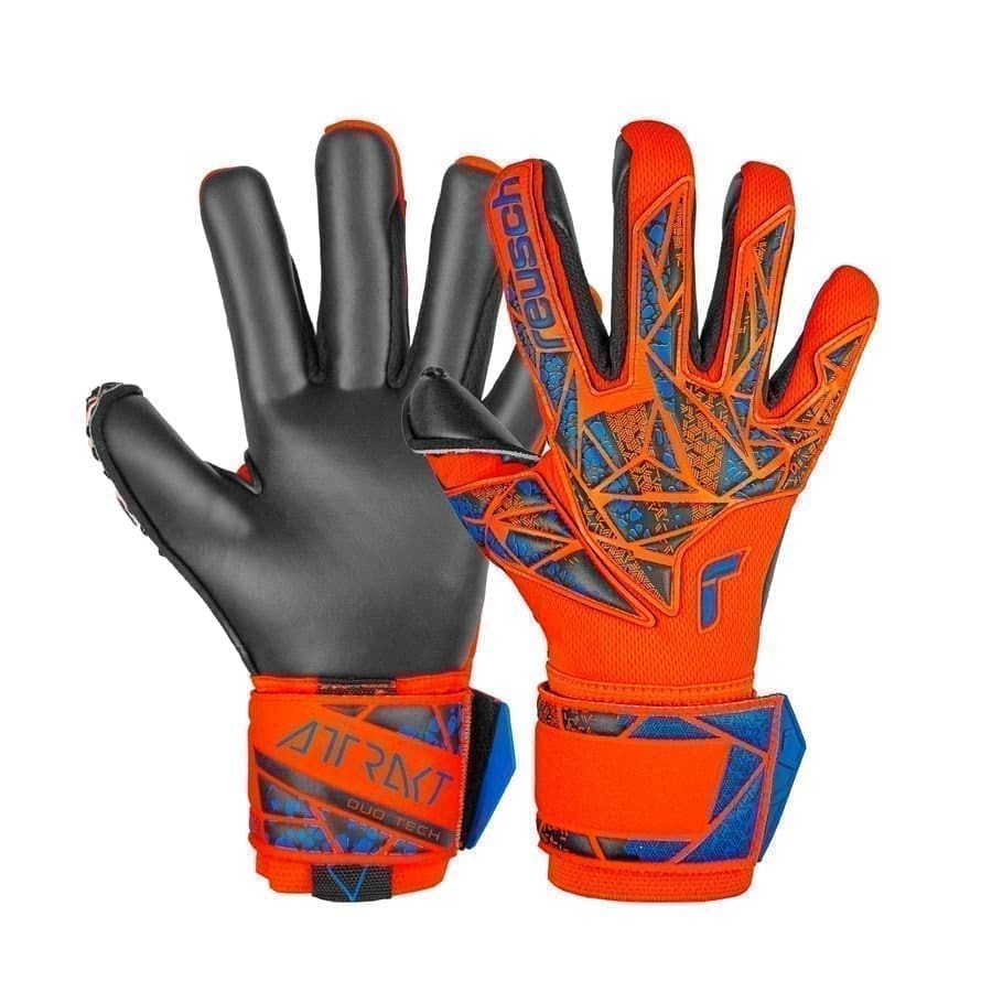 Reusch Målmandshandske Attrakt Duo Hyper Orange - Orange/Blå/Sort, størrelse ['8½']