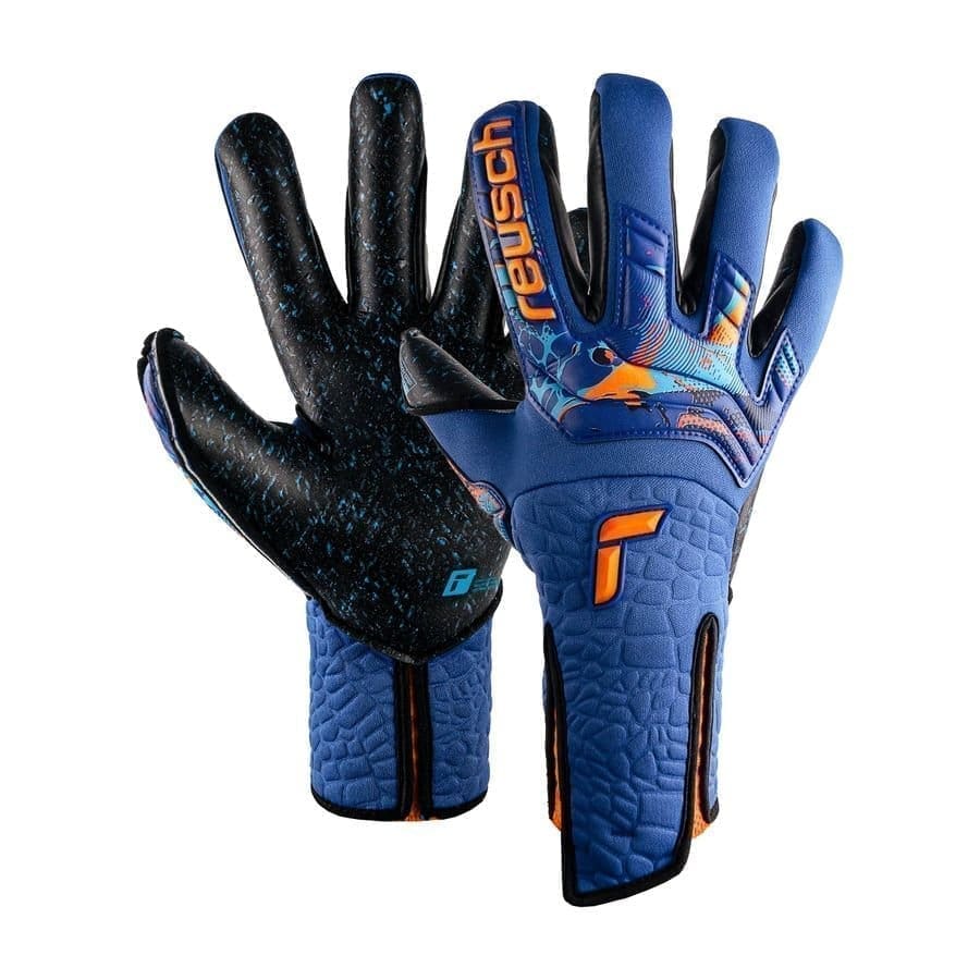 Reusch Målmandshandske Attrakt Fusion Strapless AdaptiveFlex - Blå/Orange/Sort, størrelse ['9']