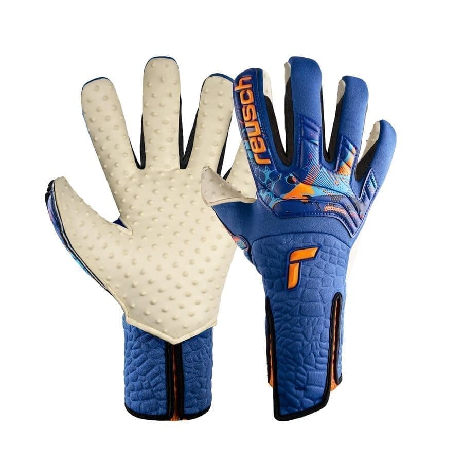 Reusch Målmandshandske Attrakt SpeedBump Strapless AdaptiveFlex - Blå/Orange, størrelse ['10½']