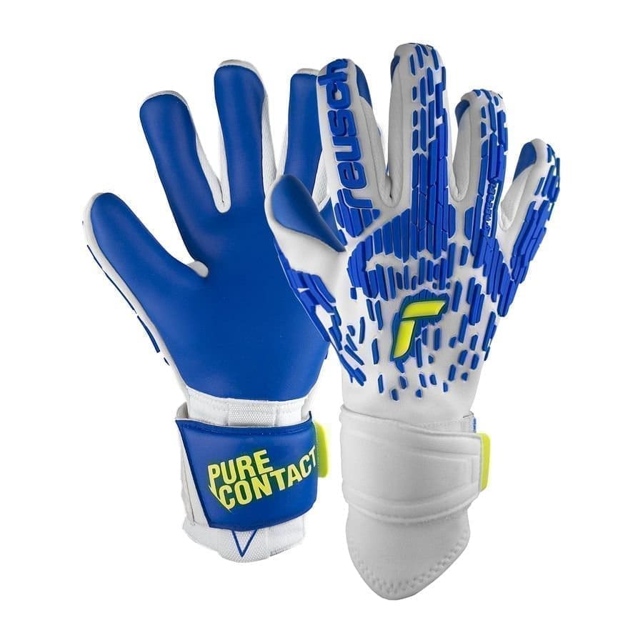 Reusch Målmandshandske Pure Contact FreeGel Duo Blue Capsula - Hvid/Blå, størrelse ['10']