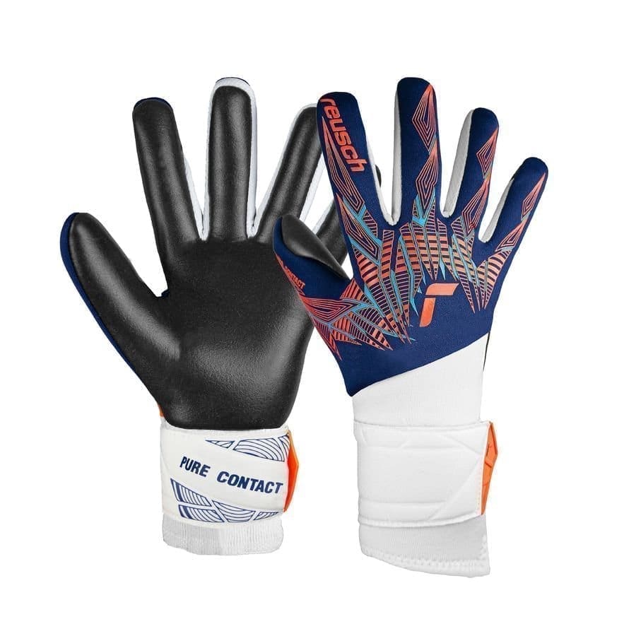 Reusch Målmandshandske Pure Contact Silver - Blå/Hvid/Orange/Sort