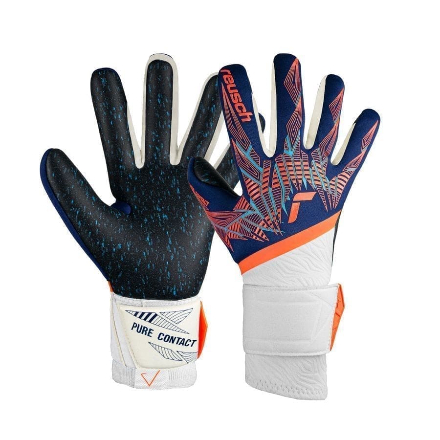 Reusch Målmandshandske Pure Contact Fusion - Blå/Hvid/Orange/Sort, størrelse ['9½']