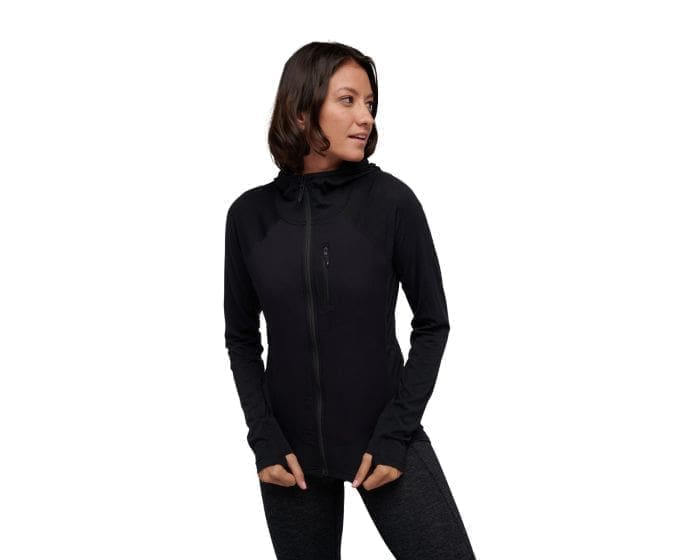 Black Diamond Coefficient LT Hybrid Hoody (Dame) Str: M Løbetrøje Hals (høj) / Hætte Farve: Sort