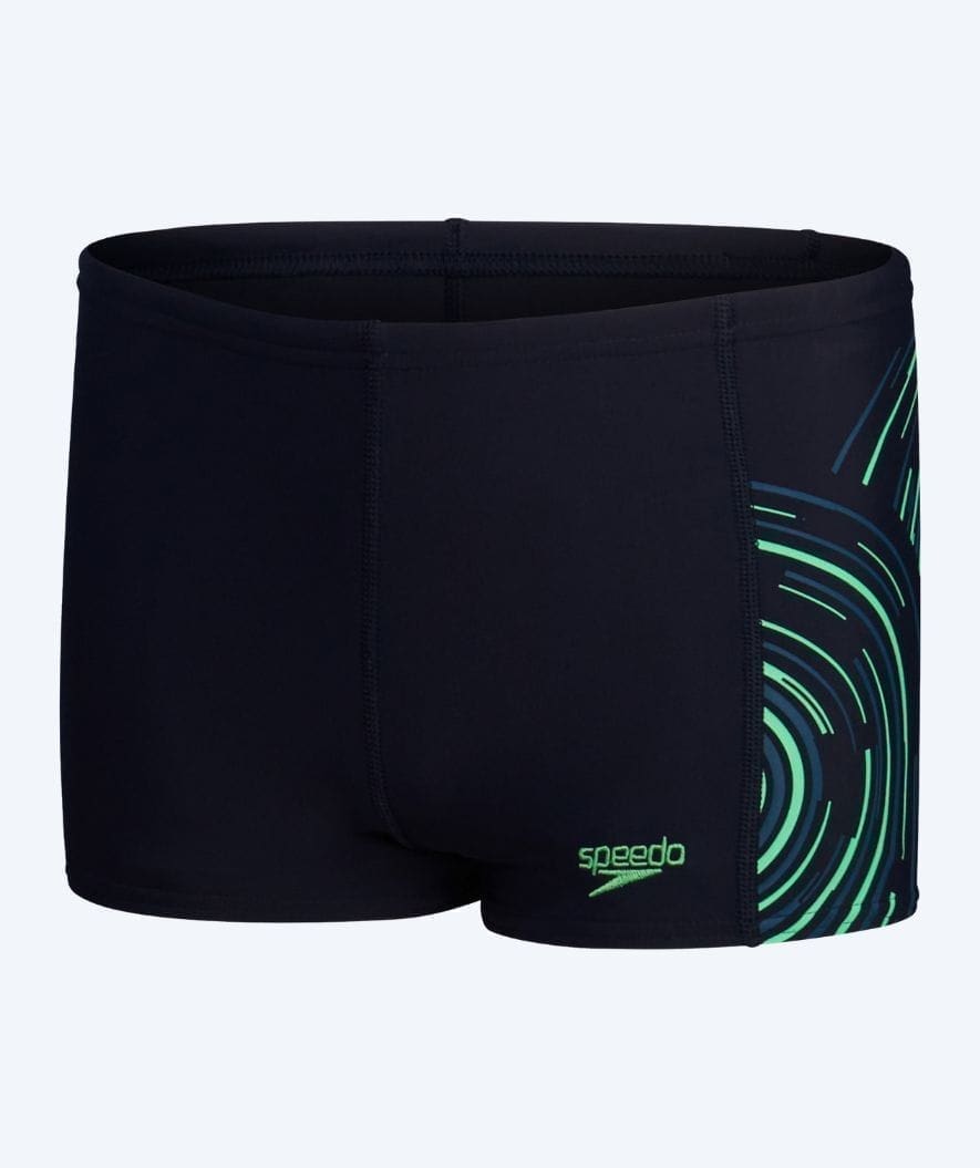 Speedo aquashorts til drenge - Plastisol Placement - Sort/grøn - Badebukser til drenge - Trunks