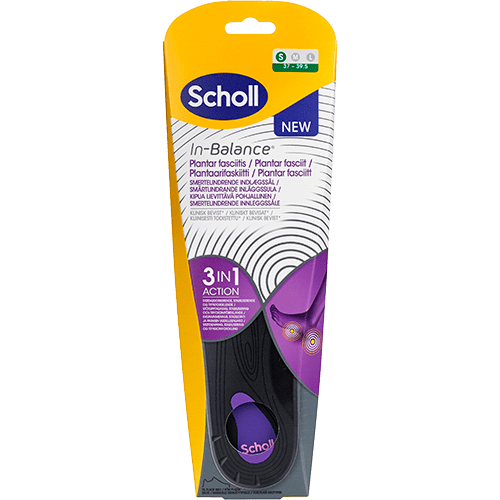 Scholl Med Insoles Plantar Fasciitis Size(1 sæt)