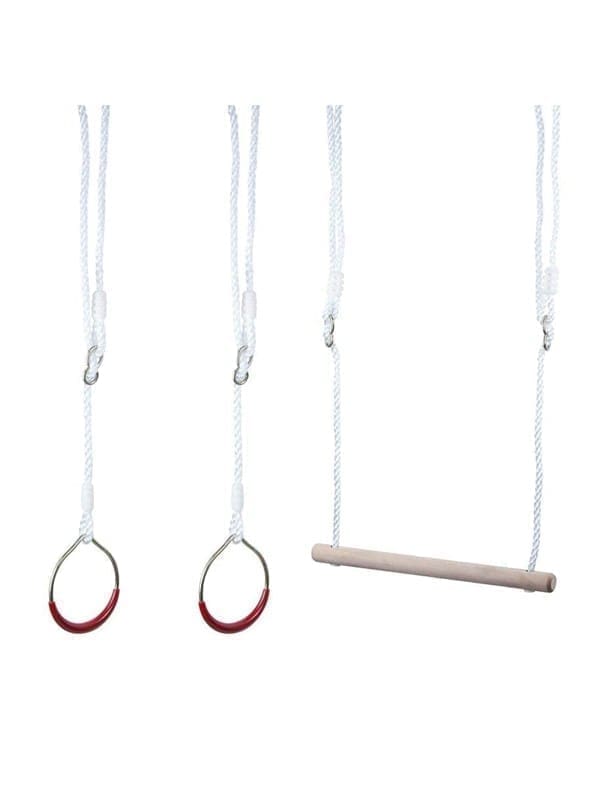 Spring Summer Gymnastic Swing Set with Rings and Trapeze