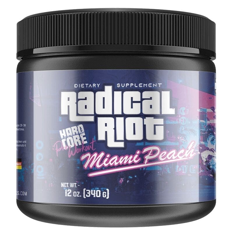 American Supps Radical Riot V3 Hardcore Version Pre Workout0g Miami ice Tea