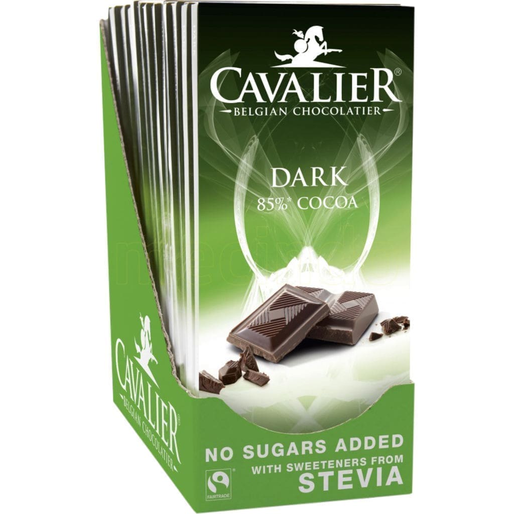 Cavalier Mørk Chokolade med Stevia - 85 Gram