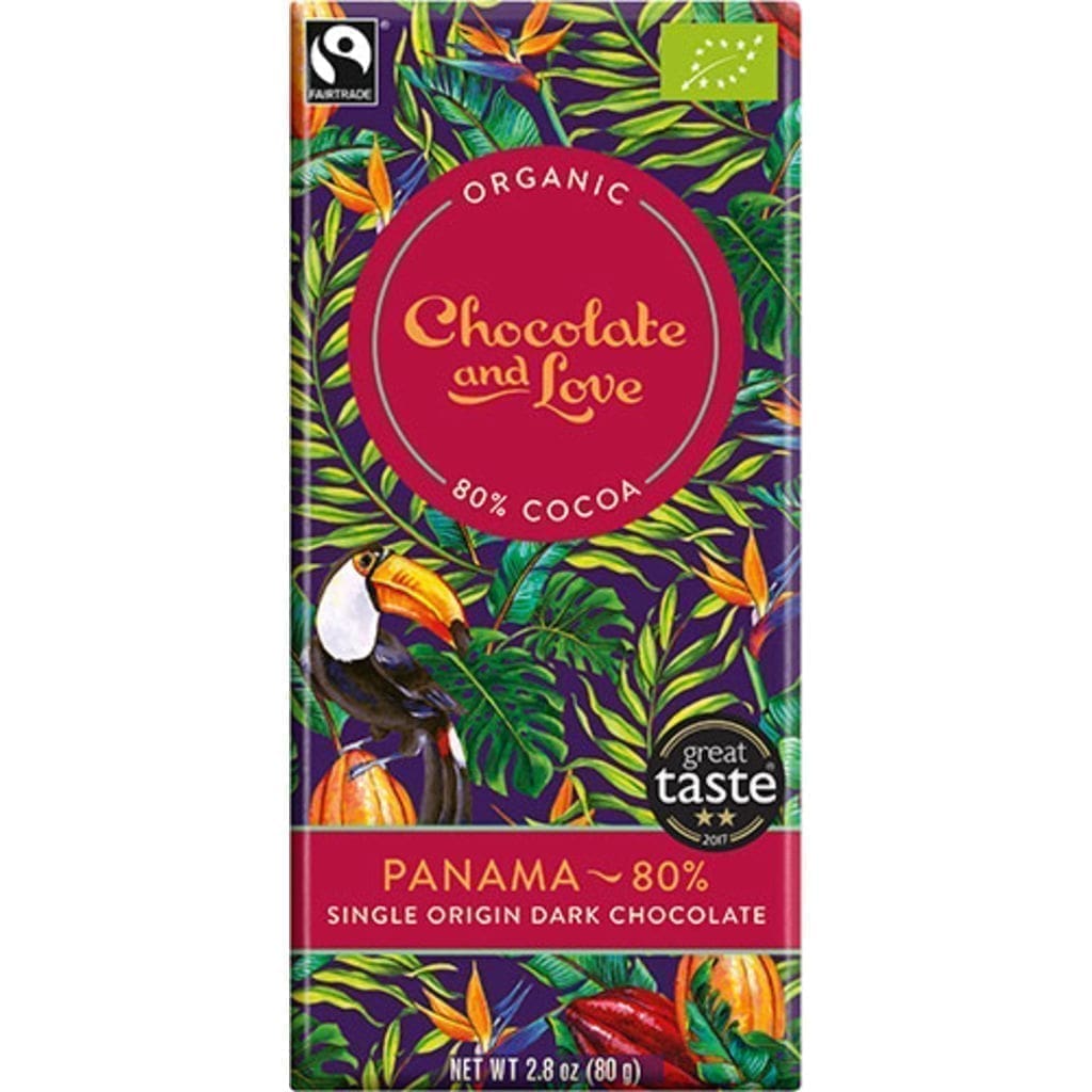 Chokolade Single Origin Panama 80% Ø fra Chocolate and Love - 80 g