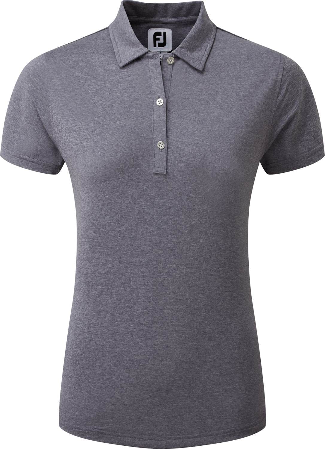 Footjoy Heather Self-Collar Lisle Dame Poloshirt - Navy -L