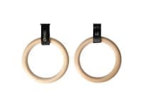 HMS Wooden Gymnastic Rings With Measure Carabiner TX08