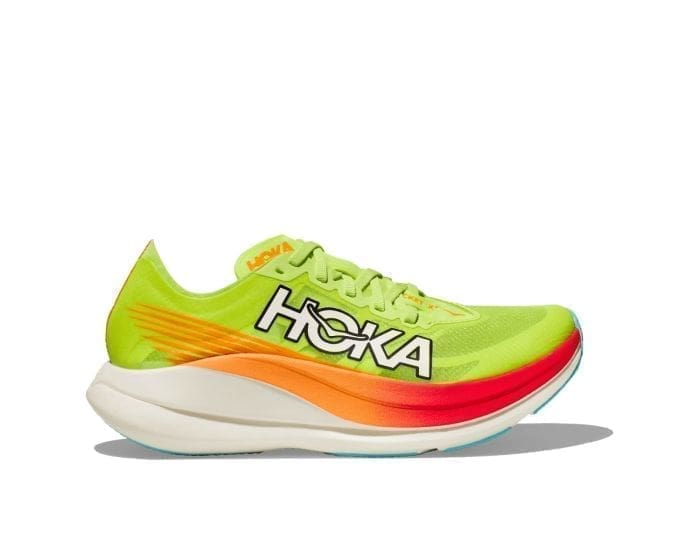 Hoka Rocket X 2 Str:⅓ (Unisex) Grøn - Lynhurtig og Let Race-day Hurtig Race-day Løbesko med Carbonplade i Mellemsålen | Fri fragt