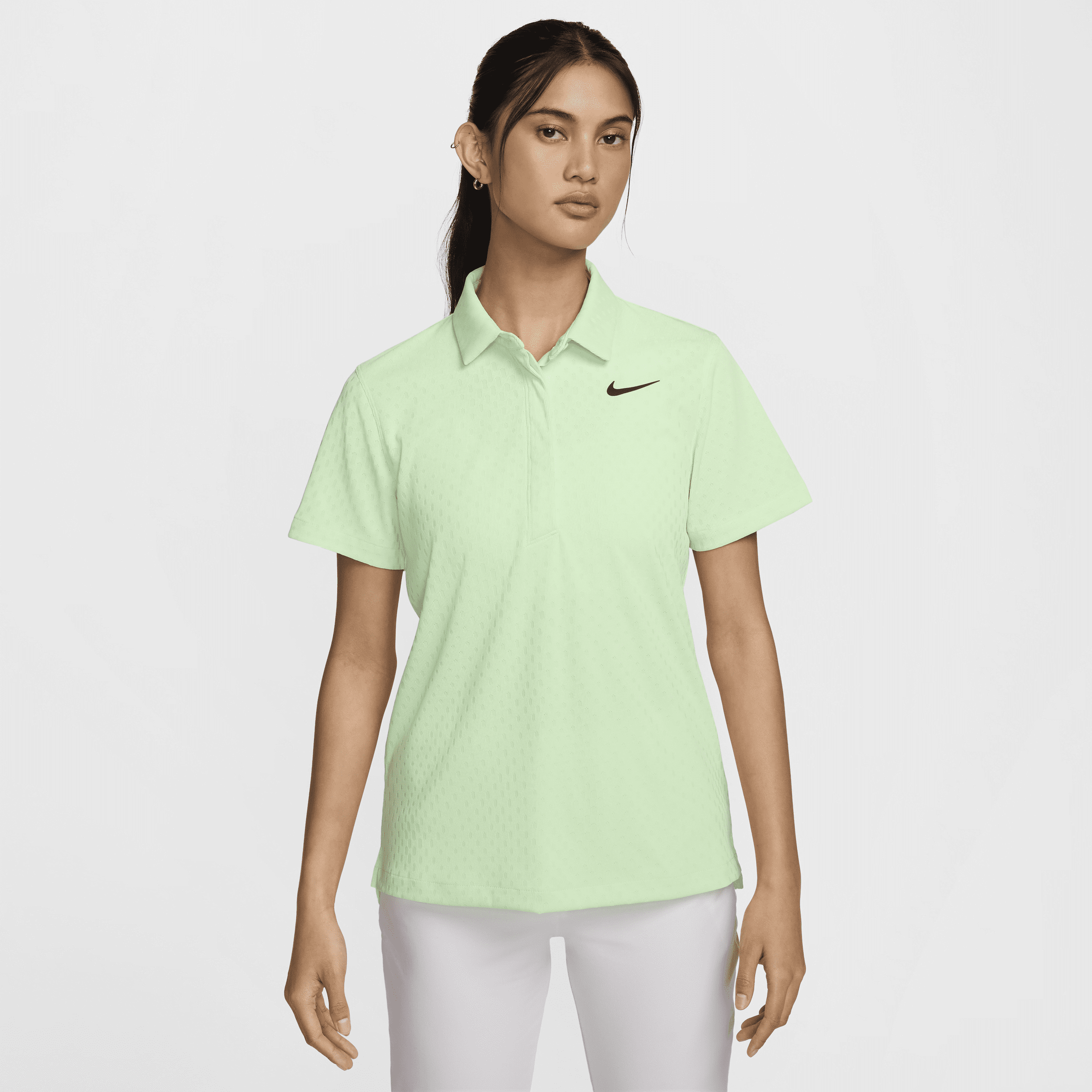 Kortærmet Nike Dri-FIT ADV Tour-golfpolo til kvinder - grøn