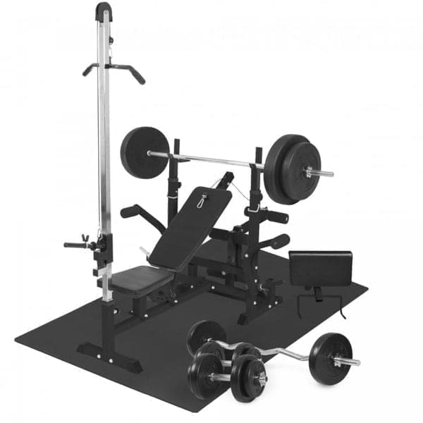 MULTIGYM BASIC BLACK 100KG - VÆGTSÆT LATS GULV