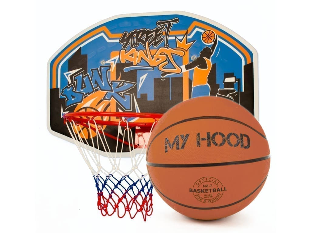 My Hood - Basketkurv på plade - Inklusiv bold