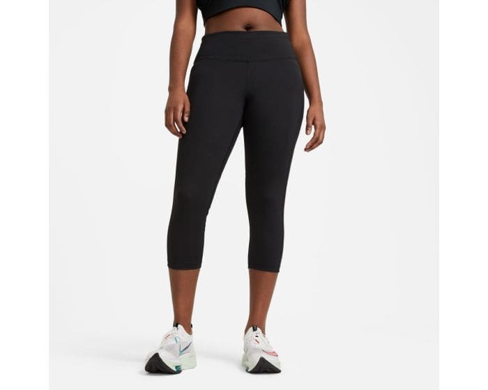 Nike Dri-fit Fast Crop Tight (Plus Size) Sort - Løbetights og Løbebukser med praktiske lommer