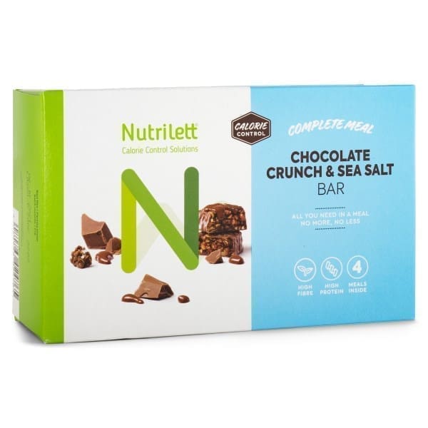 Nutrilett art Meal Bar 4-pack, Chocolate crunch & Seasalt, 4-pack