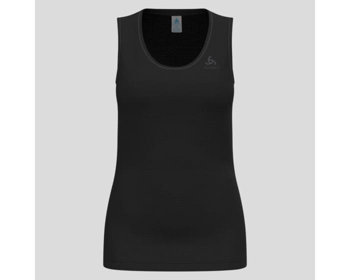 Odlo Active F-dry Light Eco BL Top Crew Neck Singlet Sort - Løbe T-shirts - Løbetrøjer med reflekser