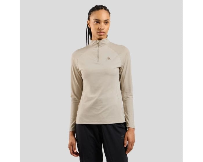 Odlo Essentials Ceramiwarm Mid Layer Half Zip Grå - Løbe Løbe T-shirts - Løbetrøjer - Løbetrøjer med reflekser