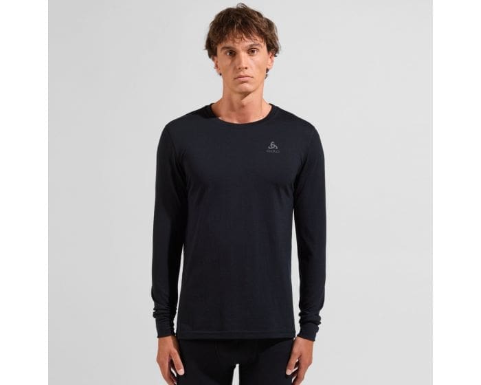 Odlo Merino 200 BL Top Crew Neck L/S Sort - Mellemlag