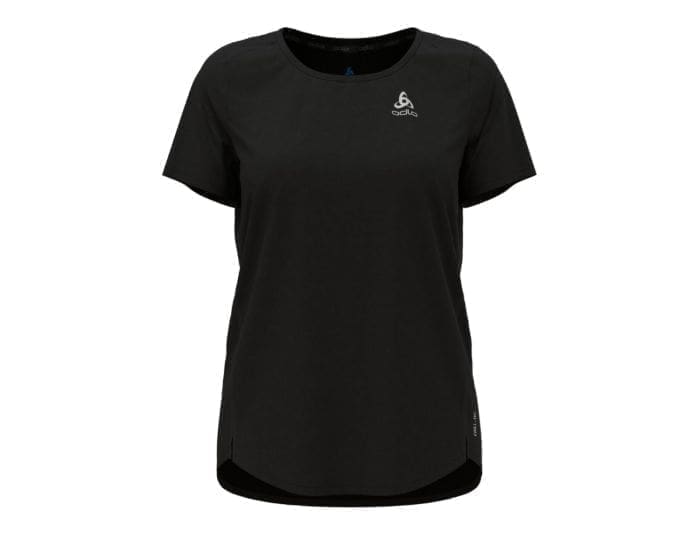 Odlo T-shirt Crew Neck Short Sleeve Zeroweight Sort - Løbe T-shirts - Løbetrøjer med reflekser