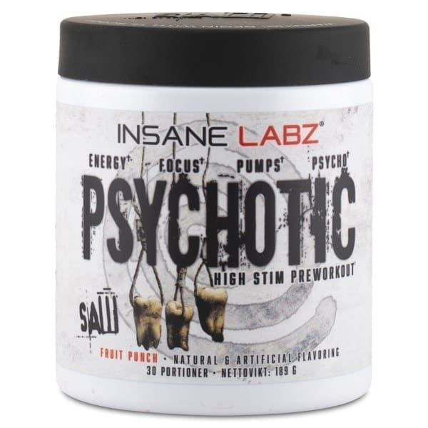 SAW Psychotic PWO, servings, Fruit Punch