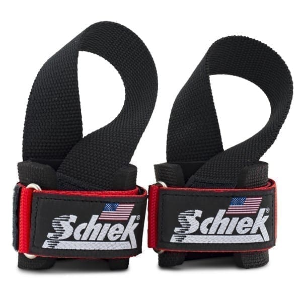 Schiek Power Lifting Straps, One size, Red