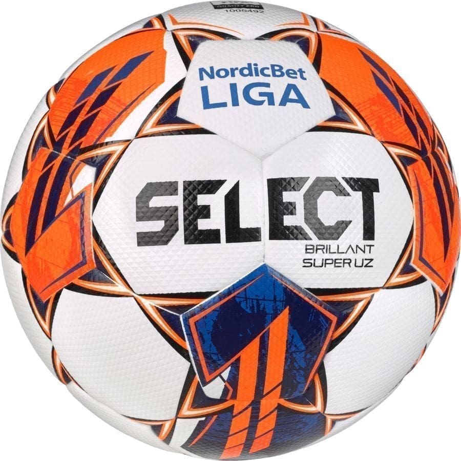 Select Fodbold Brillant Super UZ V23 NordicBet Liga - Hvid/Orange