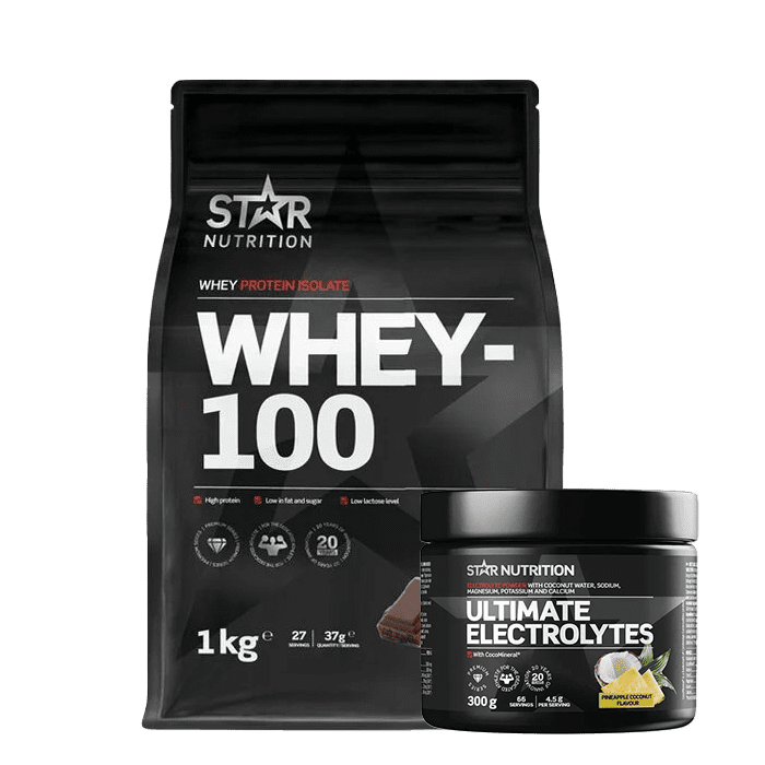 Whey-100 Valleprotein 1 kg + Ultimate Electrolytes 300 g