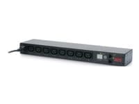 APC Switched Rack PDU AP7920B - Strømfordelingsenhed - AC 200/208/230 V - 2300 VA - Ethernet - input: IEC 60320 C14 - output-stikforbindelser: 8 (power IEC 60320 C13) - 1U - 19 - sort - for P/N: TL1000RMI2UC, X1000C, X1500RM2UC, X1500RM2UCNC, X750C, X750CNC