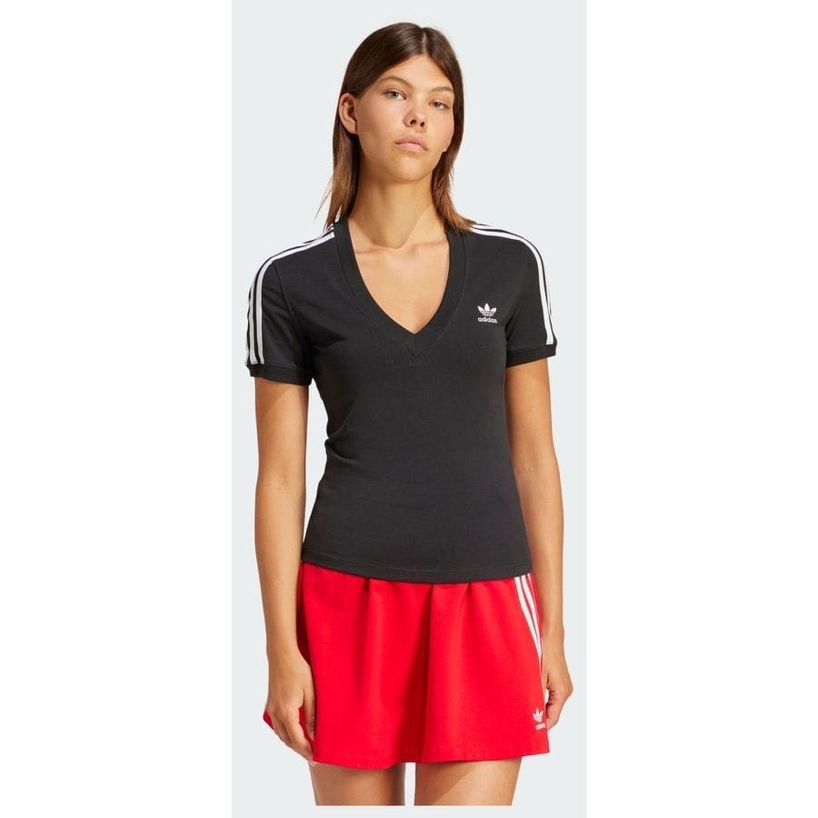 Adidas Original 3-Stripes V-Neck Slim T-shirt