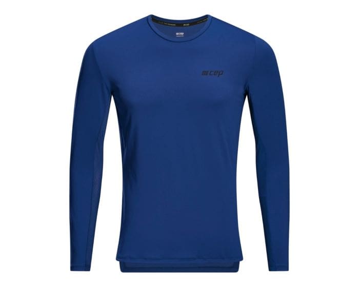 CEP The Run Shirt Round Neck Long Sleeve Blå - TrøjerHerre