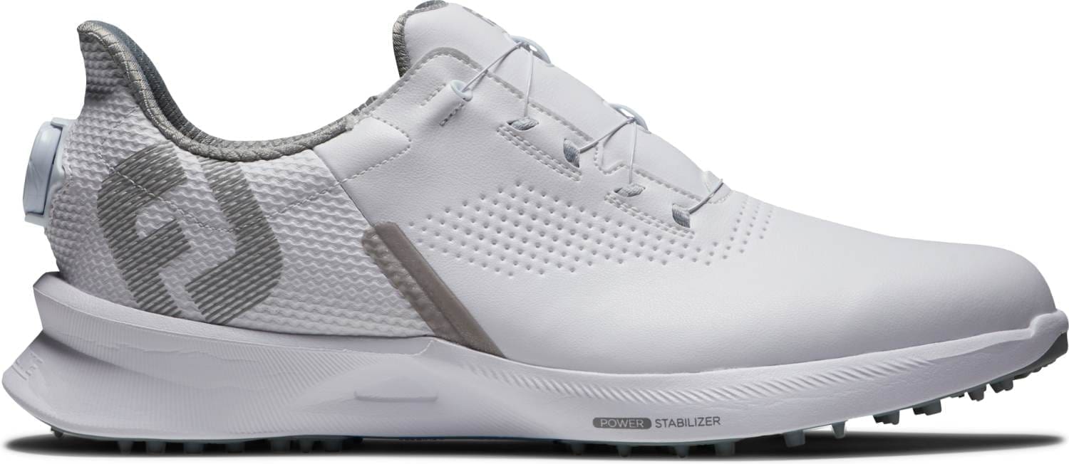 Footjoy Fuel BOA Vandtætte Herre Golfsko Uden Spikes - White/Grey Boa -40 1/2 Normal