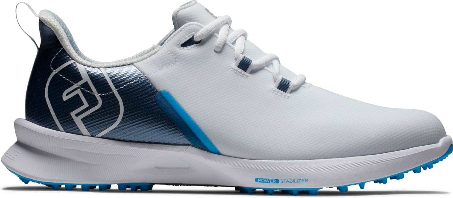 Footjoy Fuel Sport Vandtætte Herre Golfsko Uden Spikes - White/Navy/Blue -42 Normal