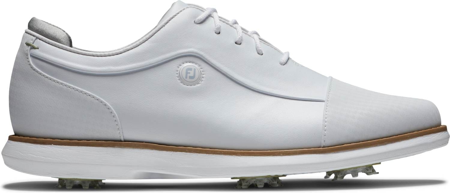 Footjoy Traditions (2022) Vandtætte Dame Golfsko Med Spikes - White -39 Normal