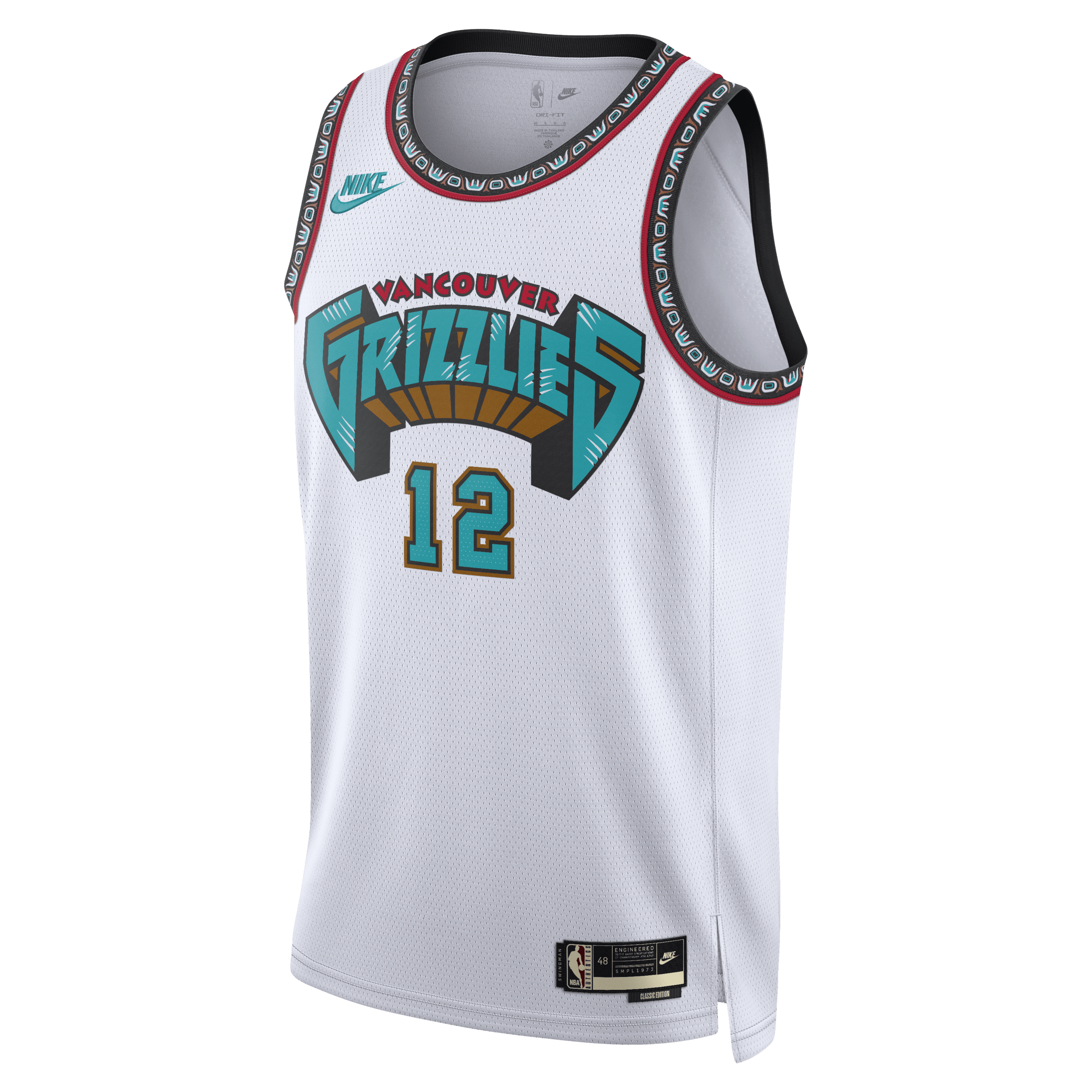 Ja Morant Memphis Grizzlies 2024/25 Hardwood Classics Nike Dri-FIT NBA Swingman-spillertrøje til mænd - hvid