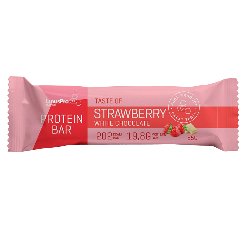 LinusPro Proteinbar Jordbær & Hvid Chokolade (55 g)