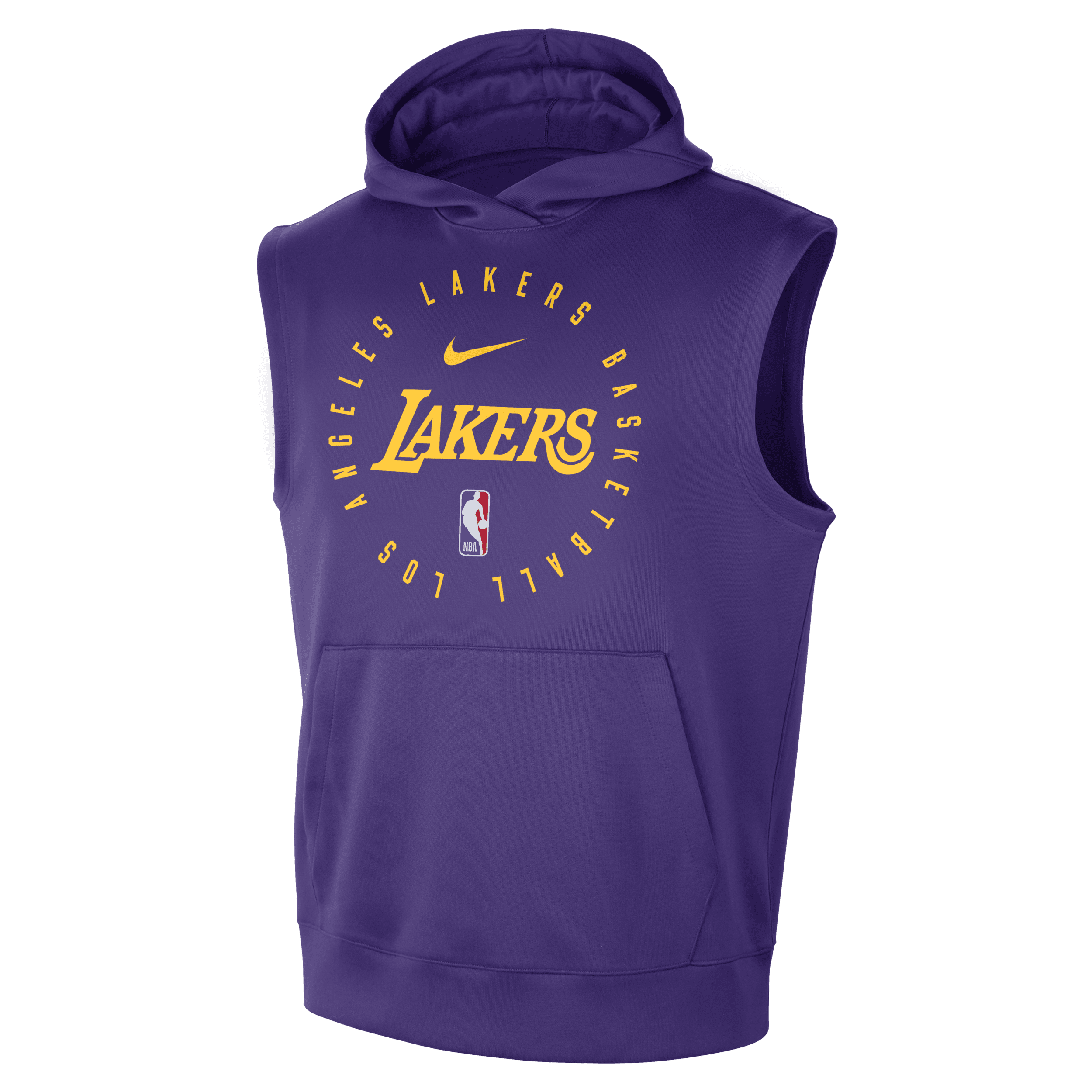 Los Angeles Lakers Spotlight Nike Dri-FIT NBA-hættetrøje uden ærmer til mænd - lilla