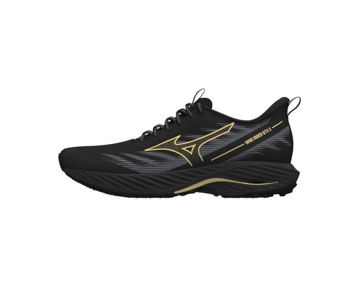 Mizuno Wave Rider GTX 2 -44, Sort Herre Løbesko til Træning i Dårligt Vejr