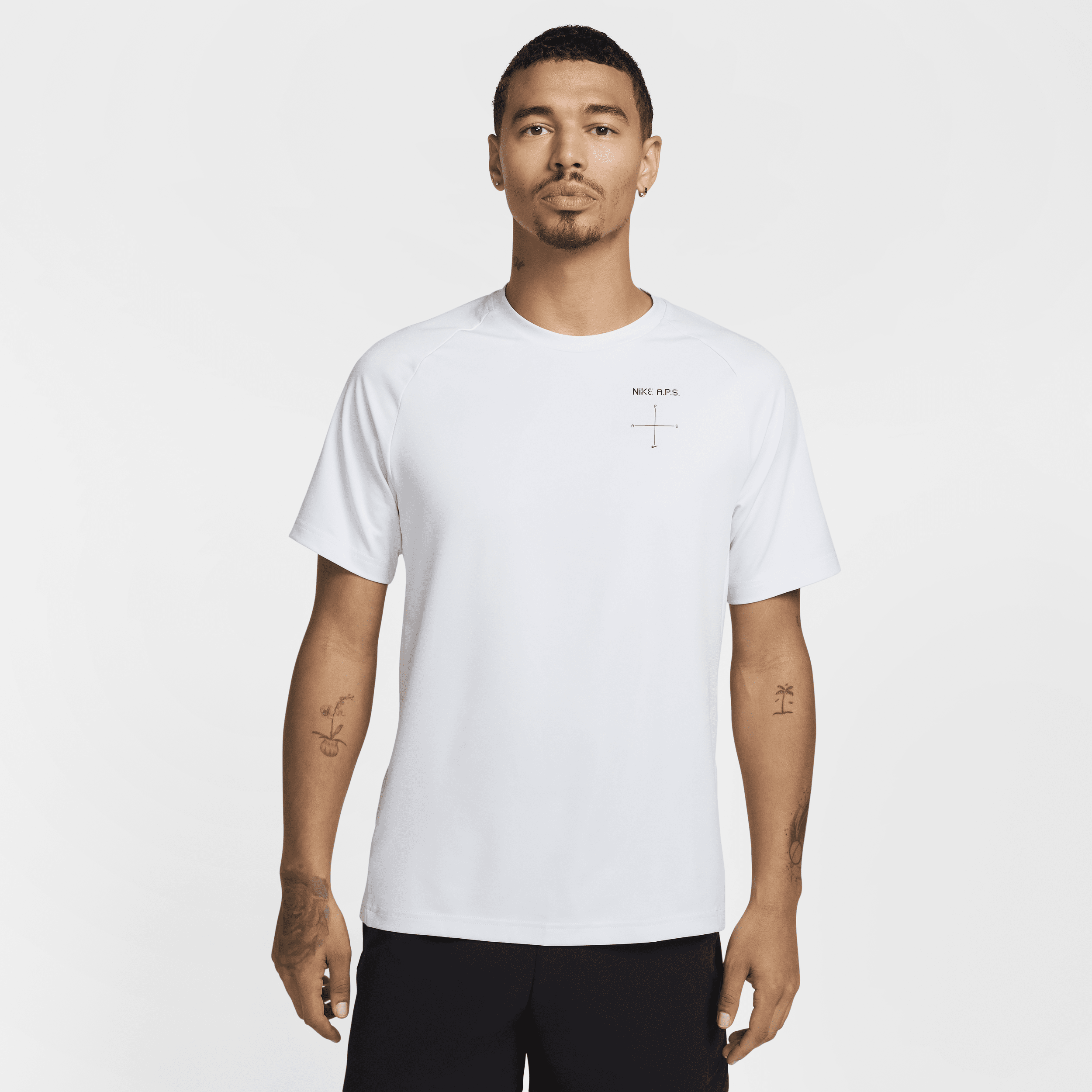 Nike A.P.S. Alsidig Dri-FIT-løbetrøje med korte ærmer til mænd - grå