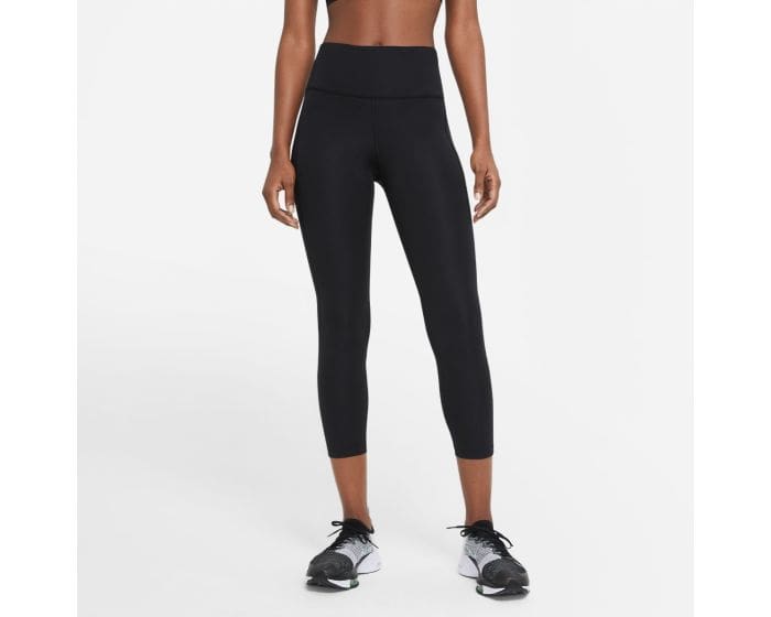 Nike Dri-FIT Fast Crop Tights Dame -S, Reflekser & Lommer til Komfortabel Løb