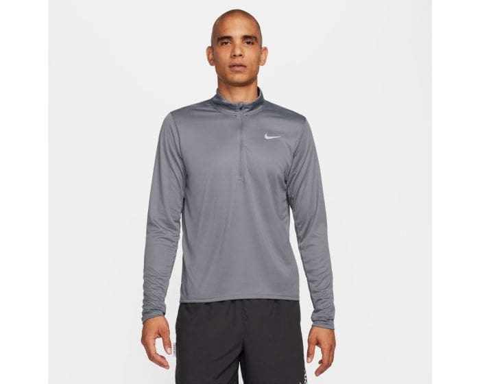 Nike Dri-FIT Pacer Half Zip T-shirt, Grå,S, Herre - Åndbar og komfortabel løbetrøje