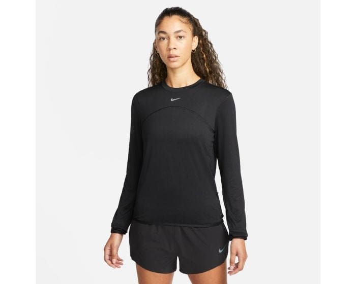 Nike Dri-FIT Swift UV Crew Long Sleeve Tee Sort - TrøjerDame