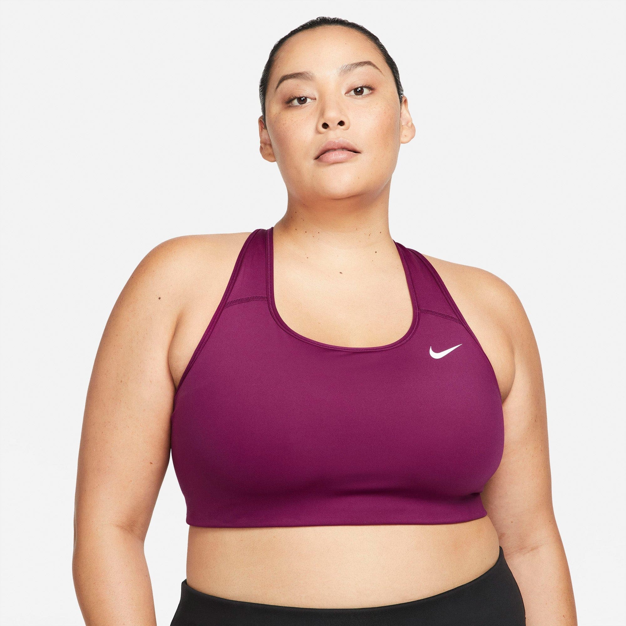 Nike Drifit Swoosh support Sports Bh (plus Size) Dame Lilla