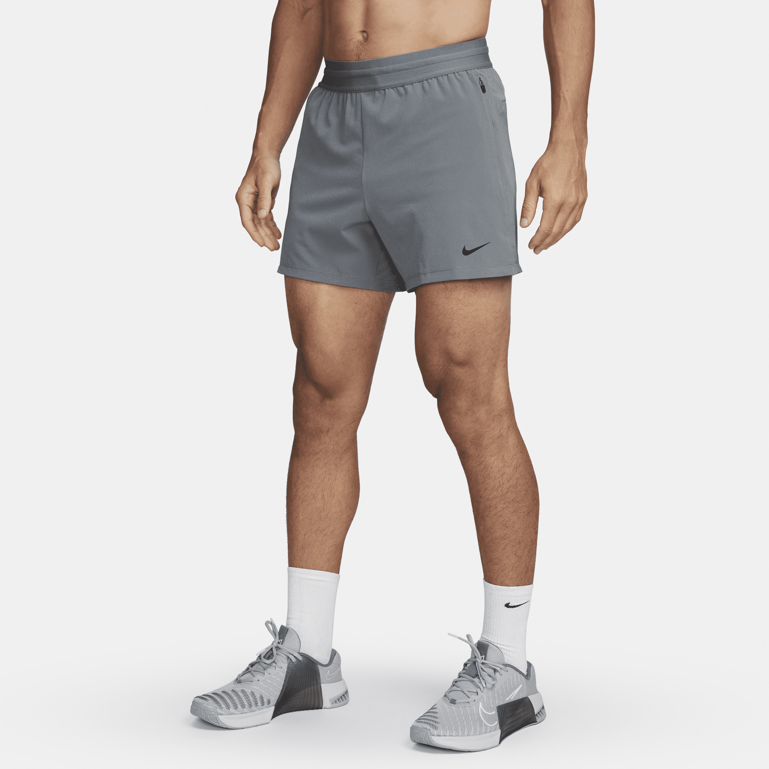 Nike Flex Rep Dri-FIT-fitnessshorts uden for (13 cm) til mænd - grå