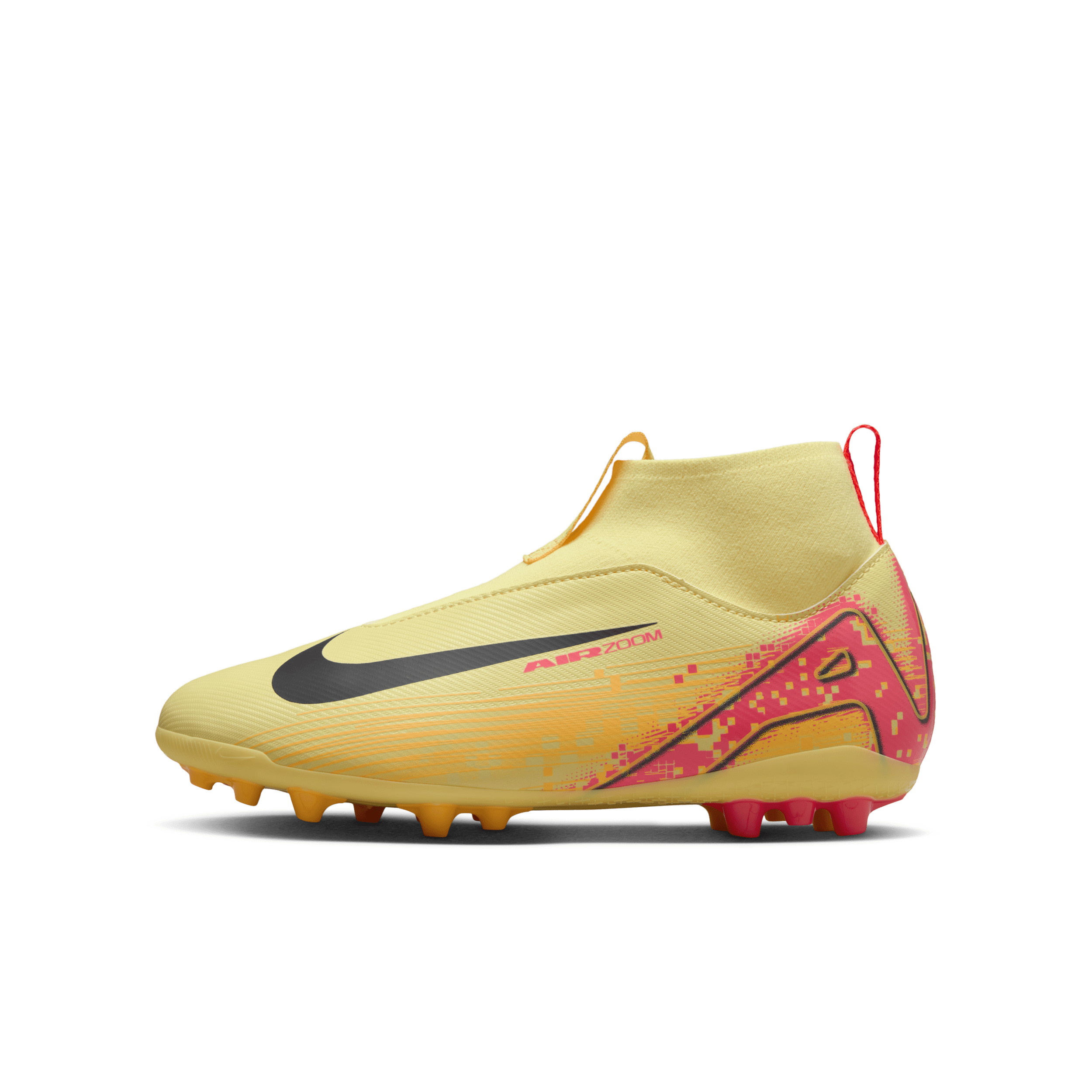 Nike Jr. Mercurial Superfly 10 Academy "Kylian Mbappé" AG High-Top-fodboldstøvler til større børn - Orange