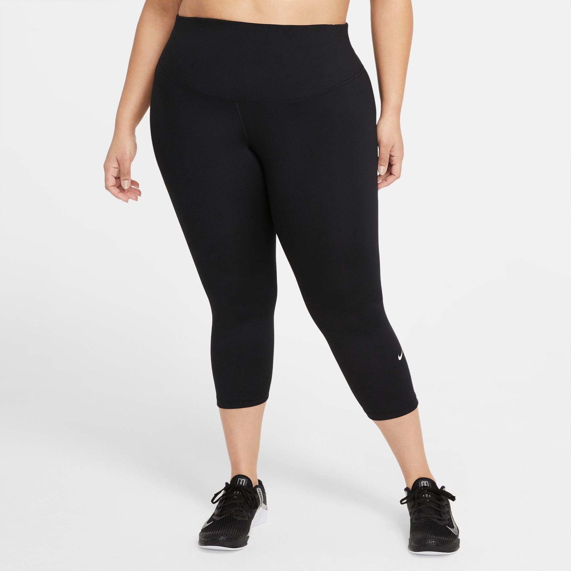 Nike One Midrise Crop Leggings (plus Size) Dame Sort