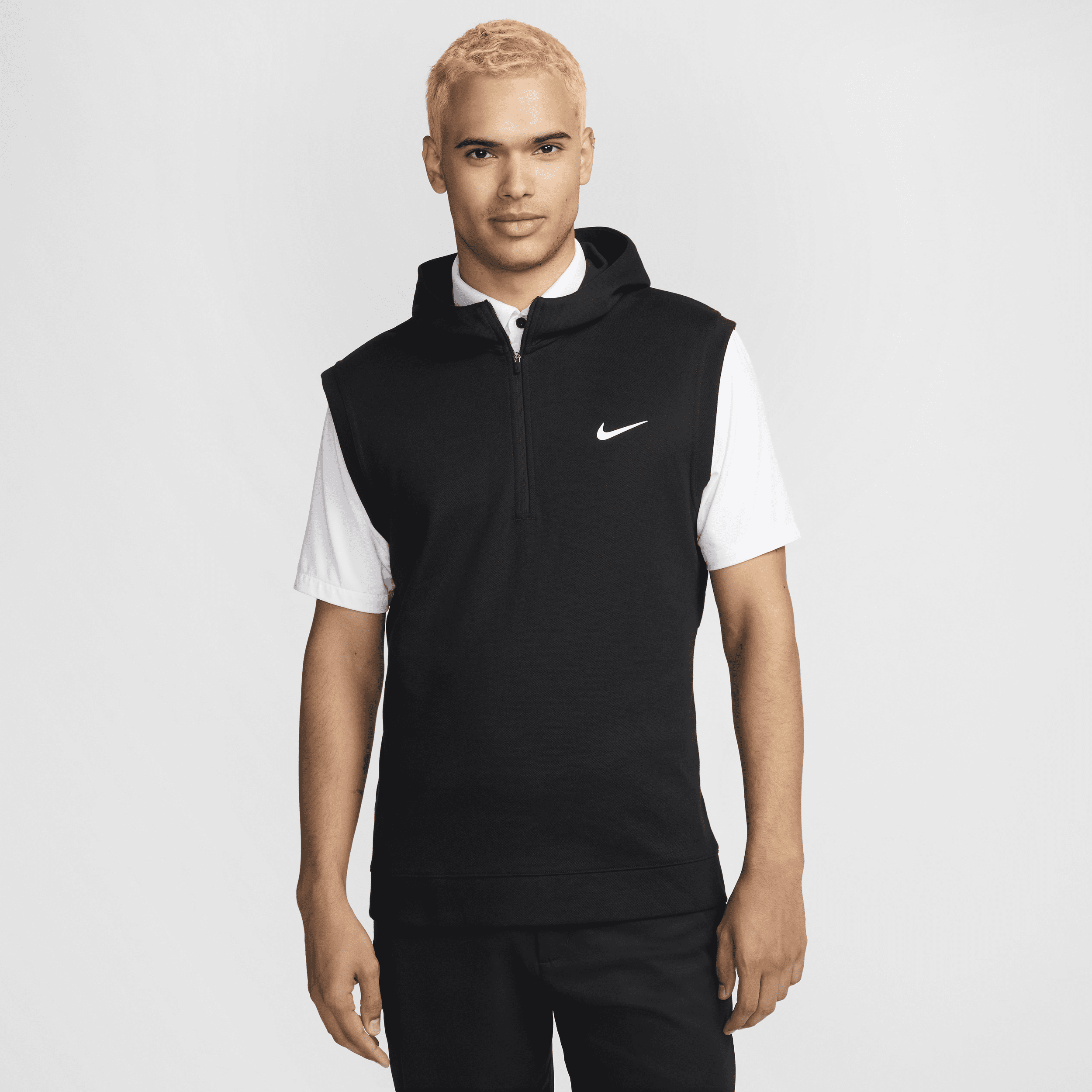 Nike Tour-golfvesthættetrøje til mænd - sort